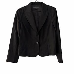 Lafayette 148 Black Wool Blazer Career Office Workwear Girlboss Size 10